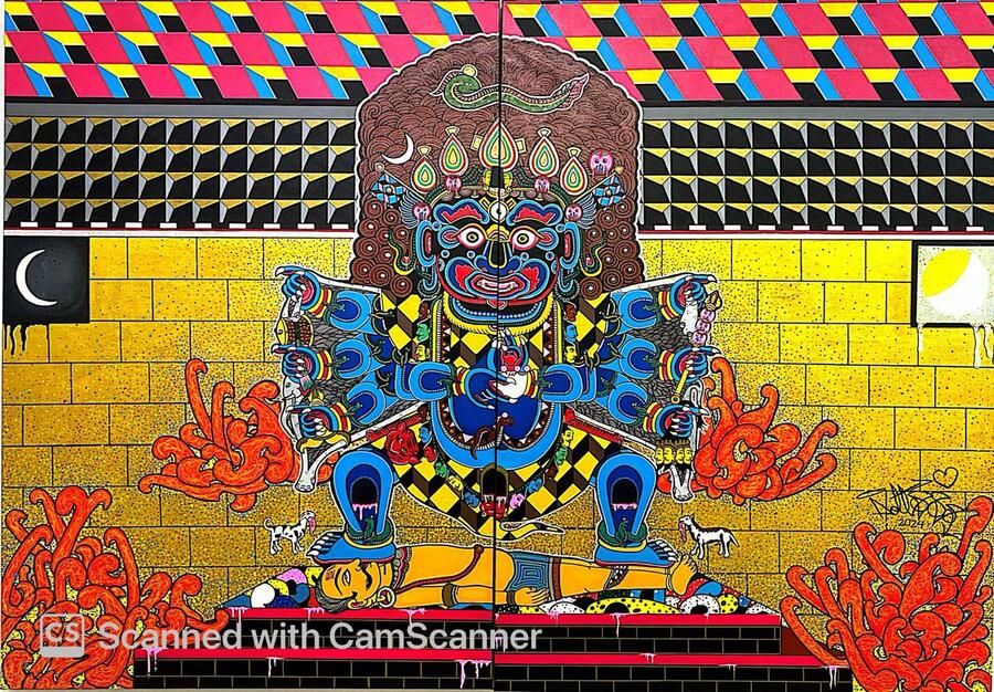 Shree Masan Bhairav (Chandeshori Temple Banepa) – Diptych