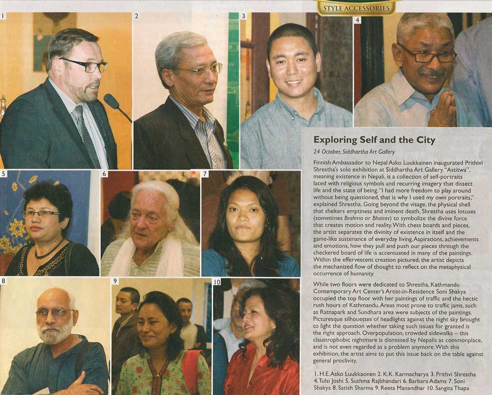 News Clippings from ‘Existence’ – Paintings Exhibition by Prithvi Shrestha and ‘As It Happens’ – Painting Exhibition by Soni Shakya