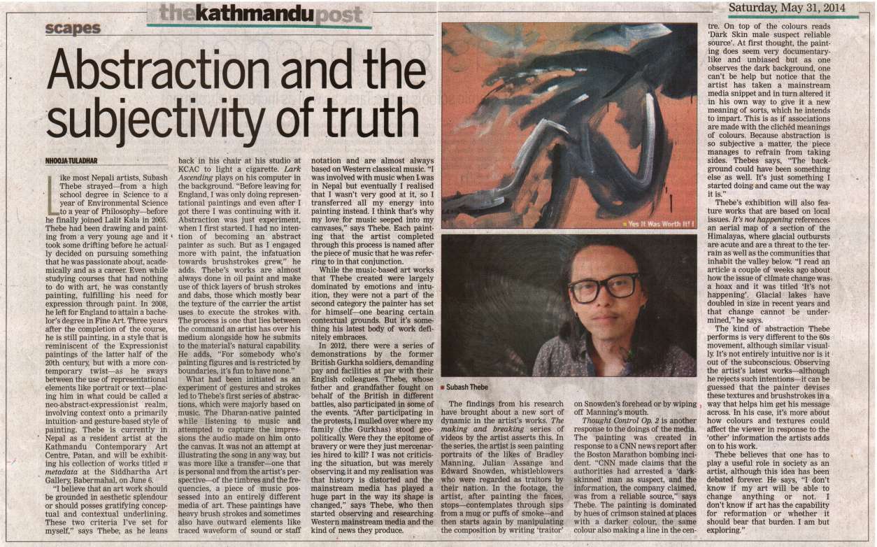 News Clippings from our exhibition “#metadata”