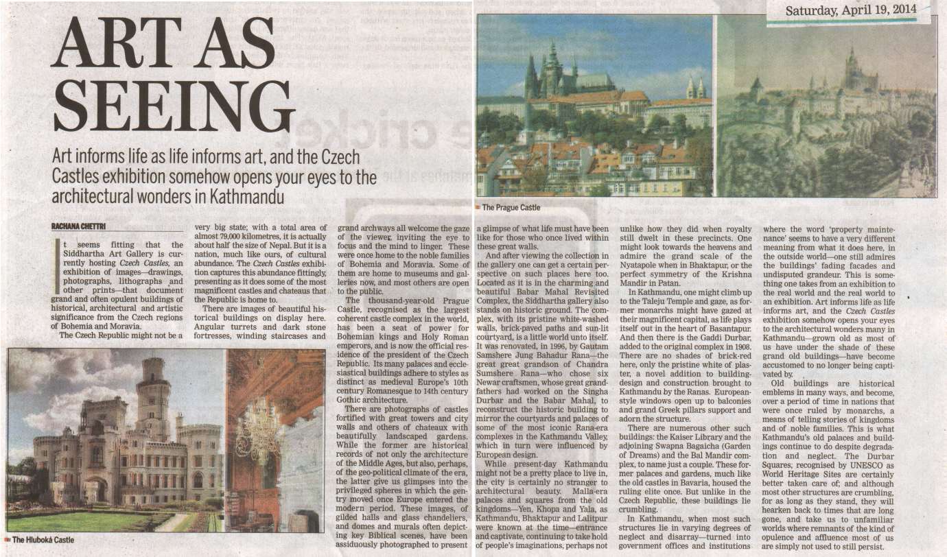 News Clippings from Exhibition “Czech Castles” – UPDATED