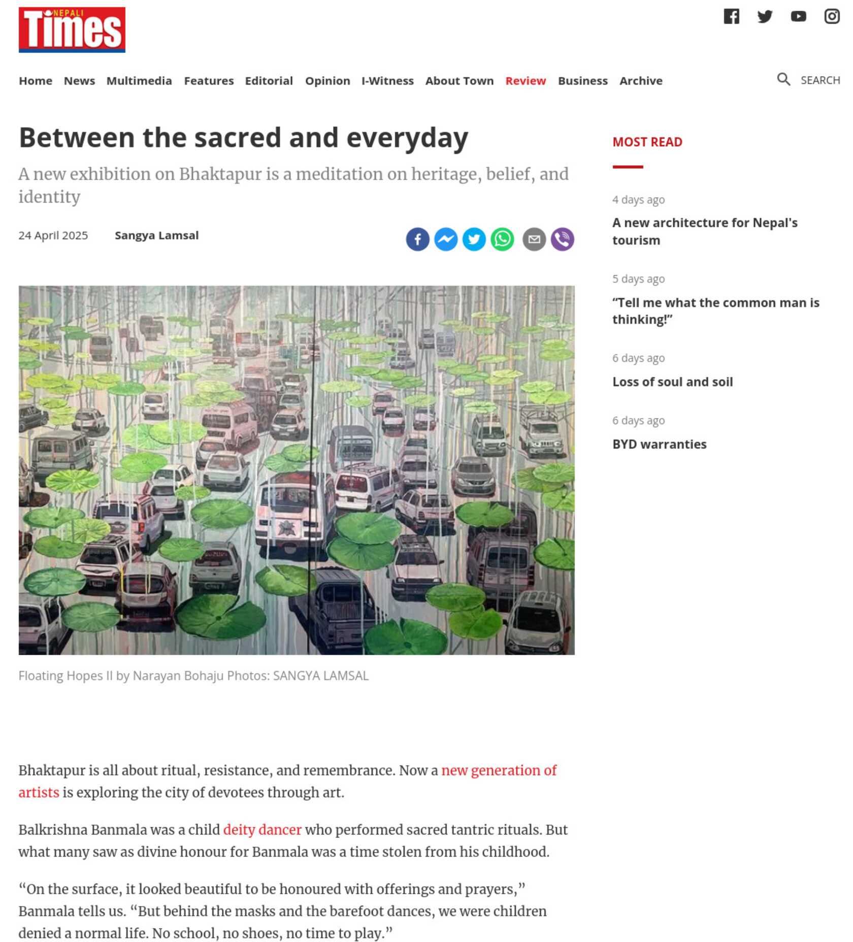 Between the sacred and everyday