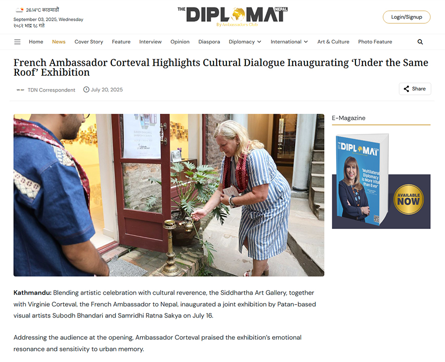 French Ambassador Corteval Highlights Cultural Dialogue Inaugurating ‘Under the Same Roof’ Exhibition