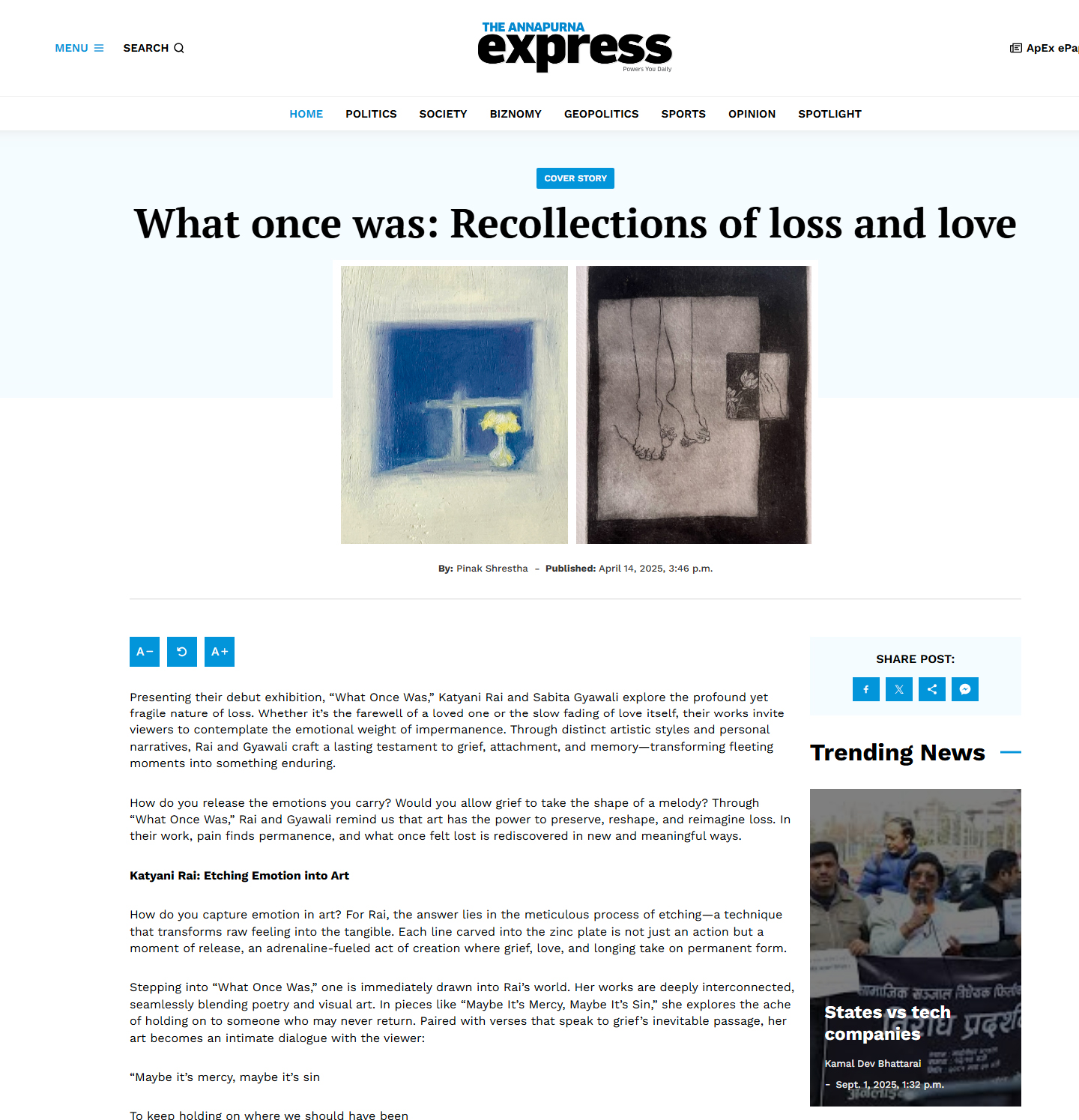 What once was: Recollections of loss and love